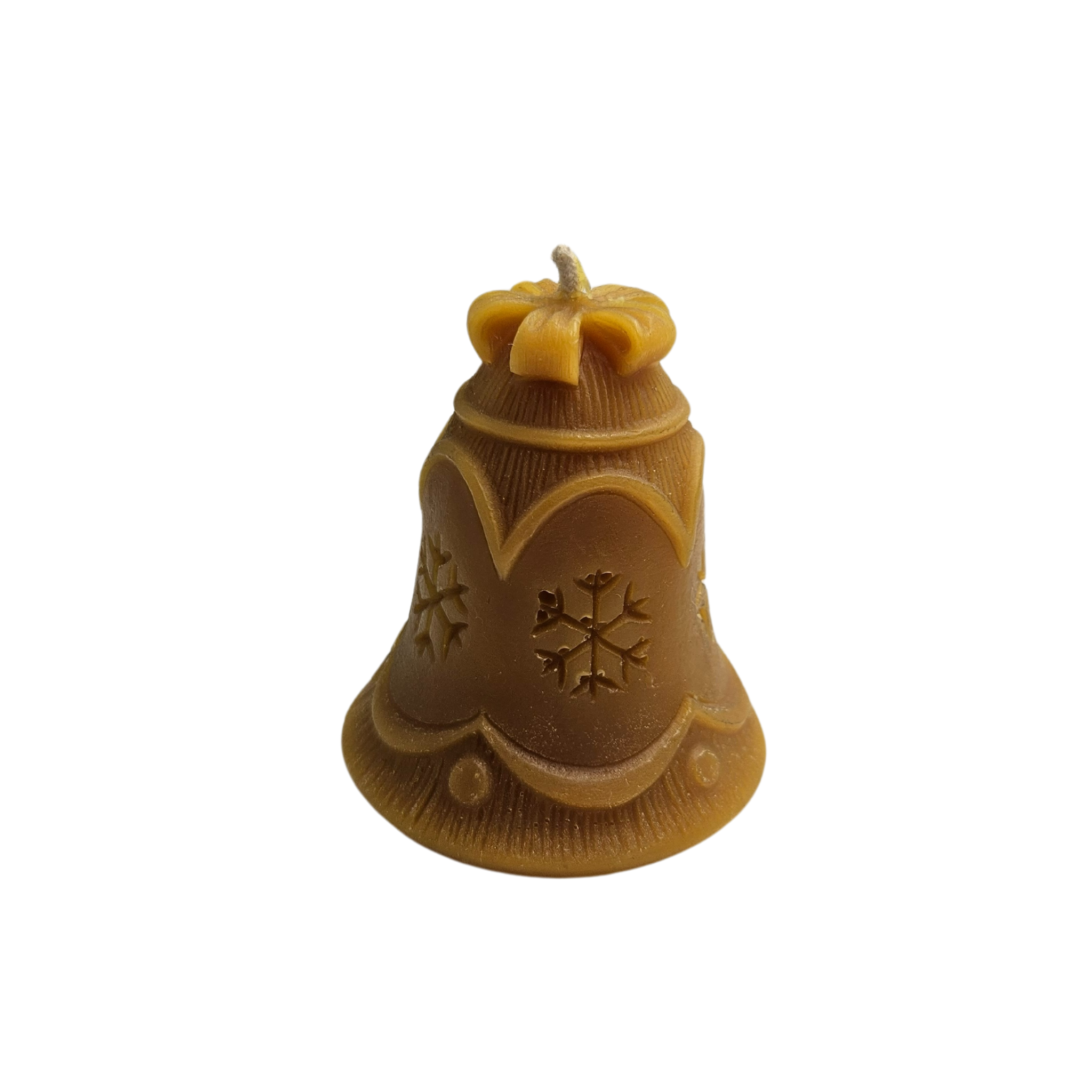 Świeca woskowa mała "Dzwonek ze śnieżynką"