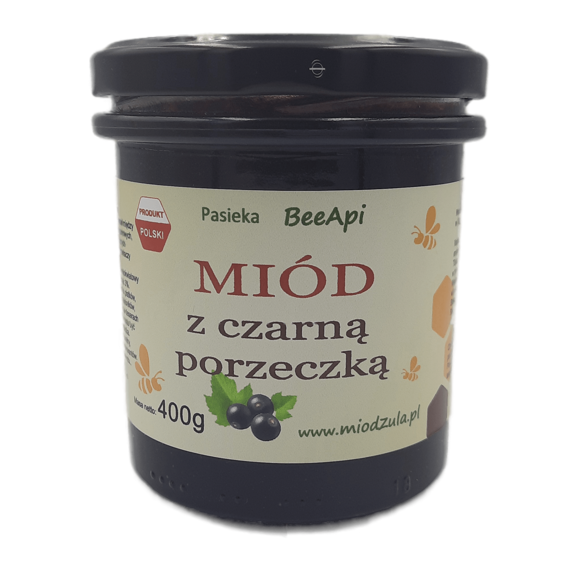 Miód z czarną porzeczką 400g
