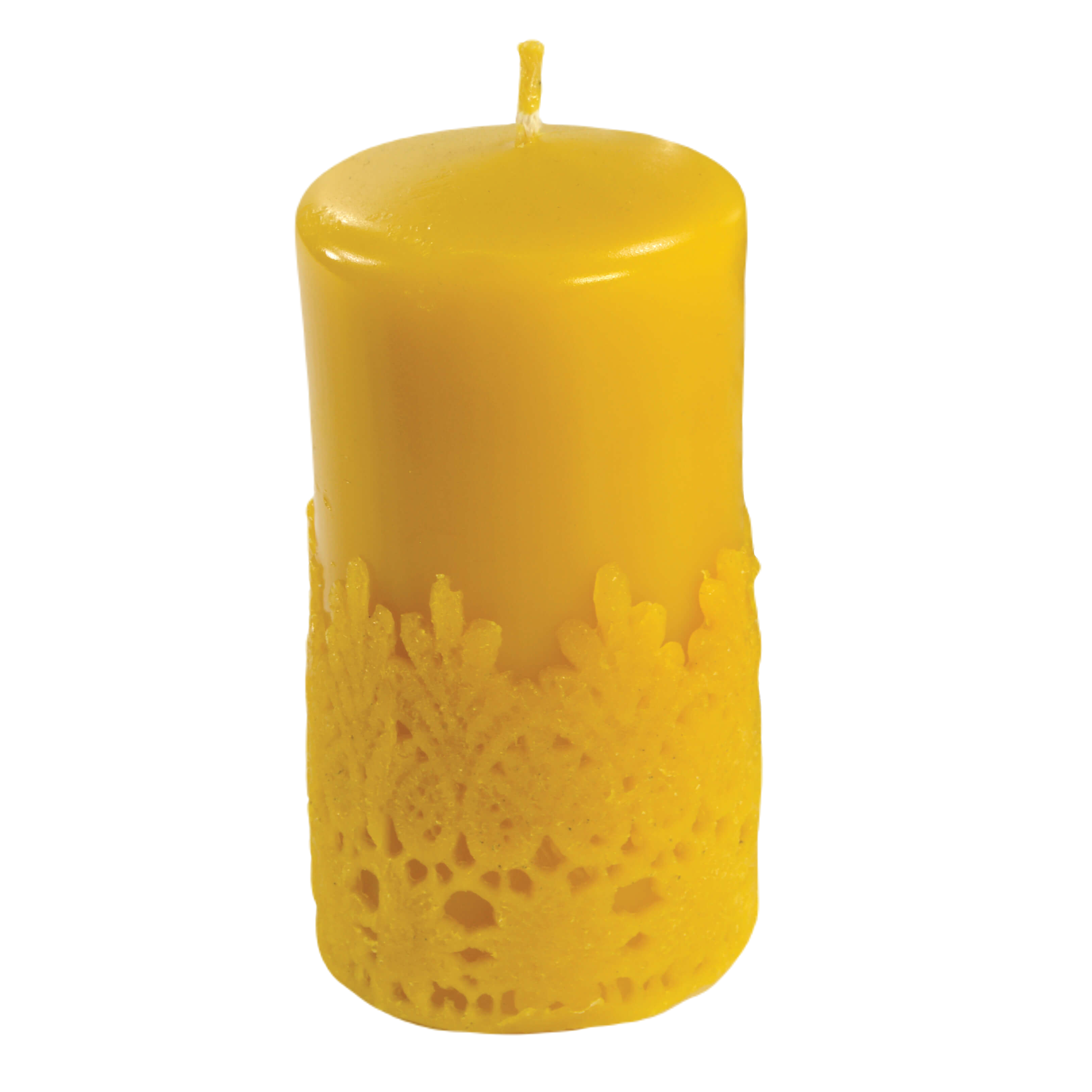 Świeca woskowa "Walec z Koronką" małą