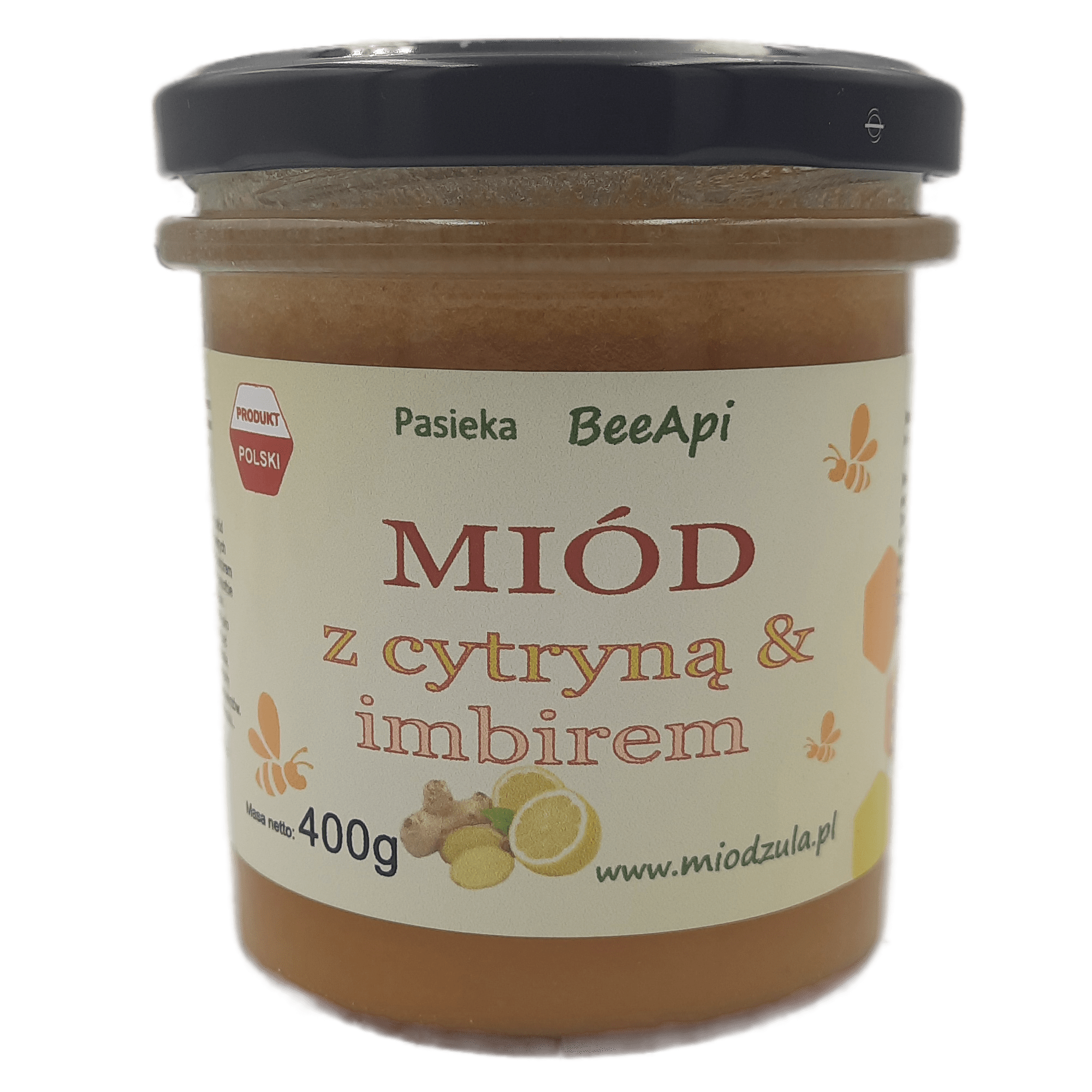 Miód z cytryną i imbirem 400g