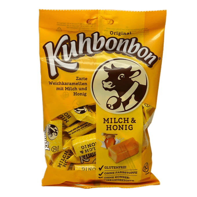 Kuhbonbon fudge with milk and honey flavor, gluten-free candies - 200 g