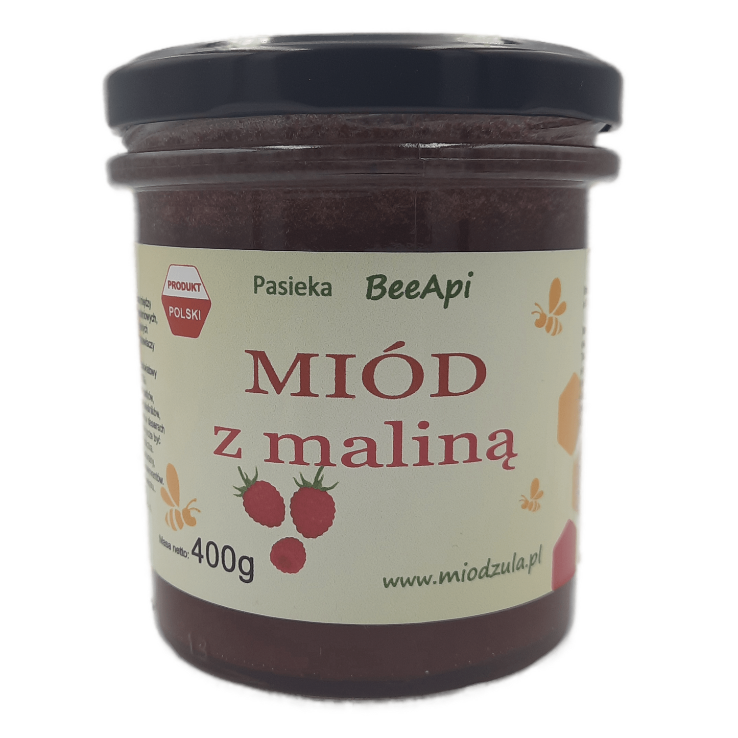 Honey with raspberry 400g