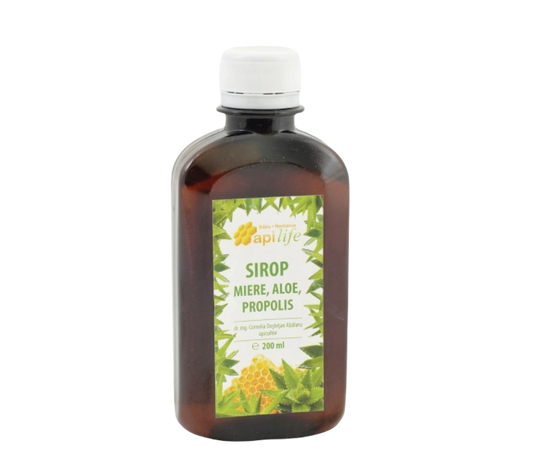 Apitherapy syrup with honey (honey, aloe, propolis) - 200 ml